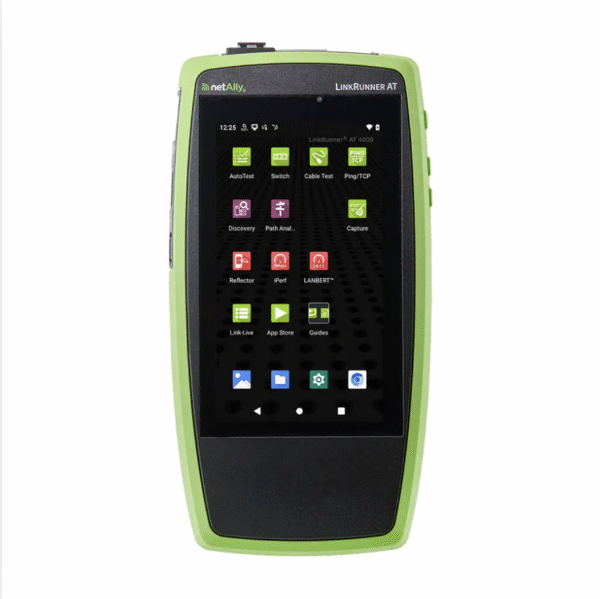 The LinkRunner® AT 4000 Smart Network & Cable Tester is a high-performance, multifunctional tool designed for modern network professionals working in Multigigabit and fiber Ethernet environments.